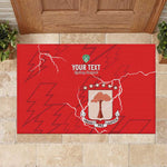 Custom Equatorial Guinea Football Rubber Doormat Go Champions - Red Version