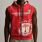 Custom Equatorial Guinea Football Sleeveless Zip Hoodie Go Champions - Red Version - African Pride