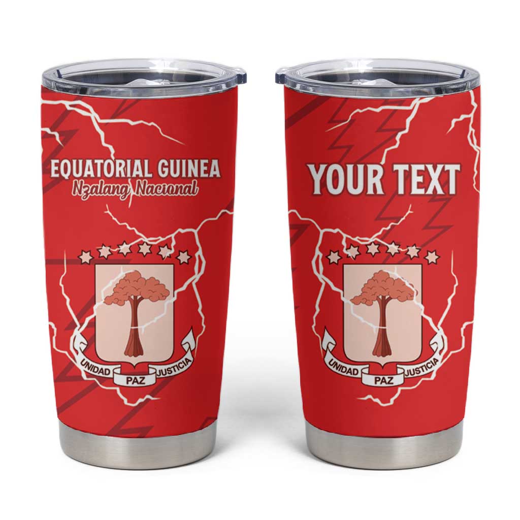 Custom Equatorial Guinea Football Tumbler Cup Go Champions - Red Version
