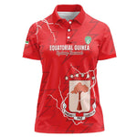 Custom Equatorial Guinea Football Women Polo Shirt Go Champions - Red Version