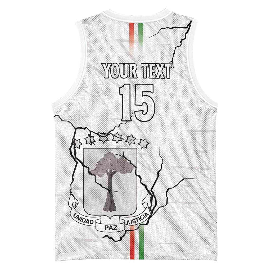 Custom Equatorial Guinea Football Basketball Jersey Go Champions - White Version LT15