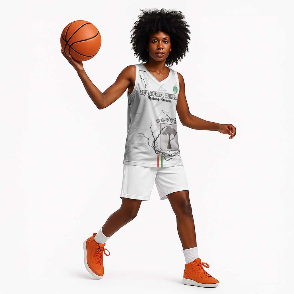Custom Equatorial Guinea Football Basketball Jersey Go Champions - White Version LT15