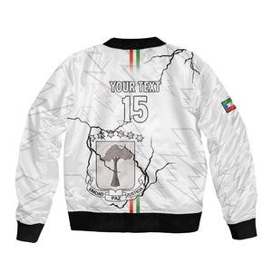 Custom Equatorial Guinea Football Bomber Jacket Go Champions - White Version