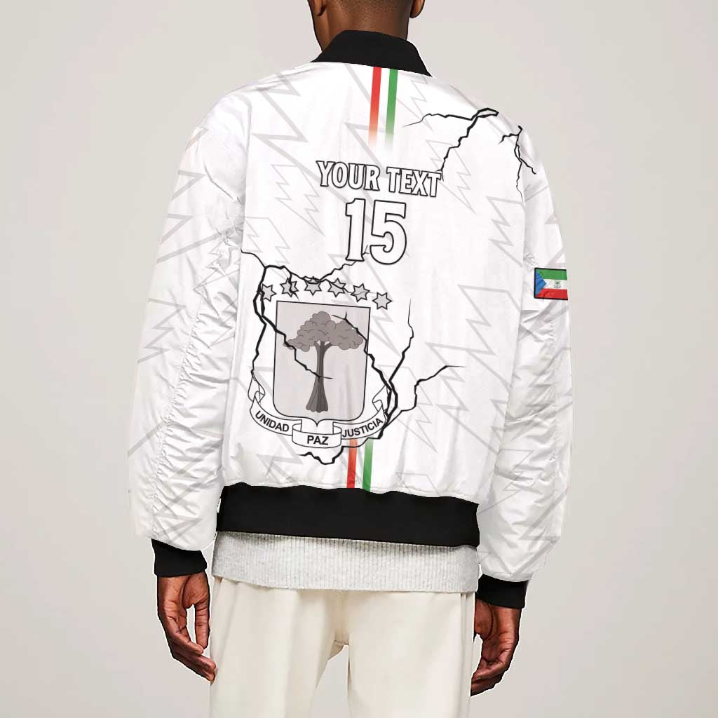 Custom Equatorial Guinea Football Bomber Jacket Go Champions - White Version