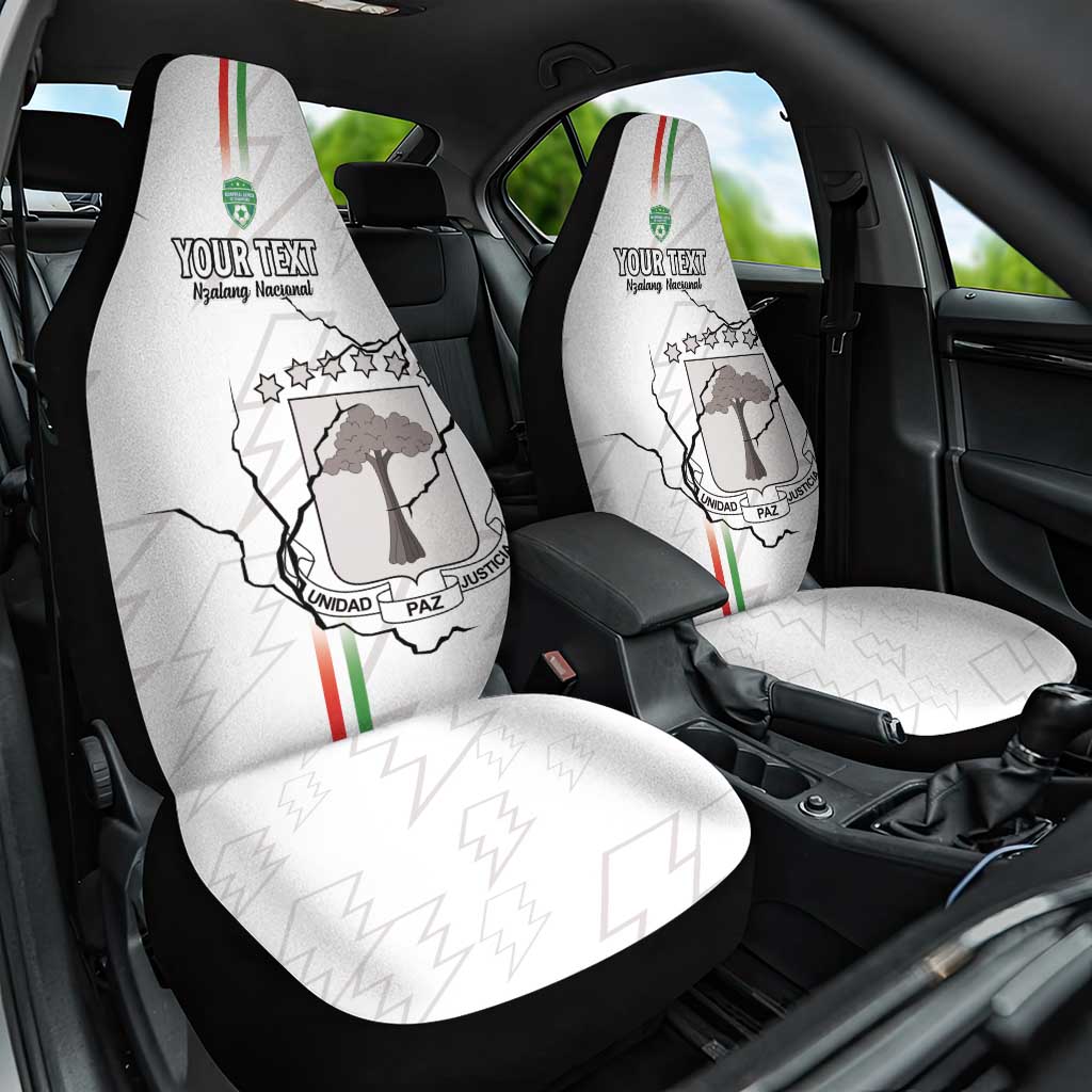 Custom Equatorial Guinea Football Car Seat Cover Go Champions - White Version