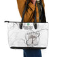 Custom Equatorial Guinea Football Leather Tote Bag Go Champions - White Version