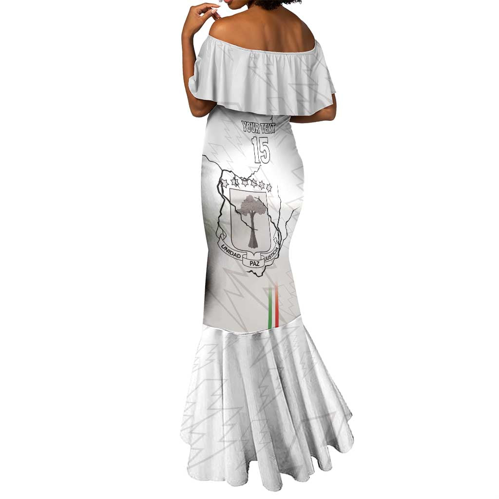 Custom Equatorial Guinea Football Mermaid Dress Go Champions - White Version