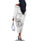 Custom Equatorial Guinea Football Off The Shoulder Long Sleeve Dress Go Champions - White Version