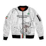 Custom Equatorial Guinea Football Sleeve Zip Bomber Jacket Go Champions - White Version