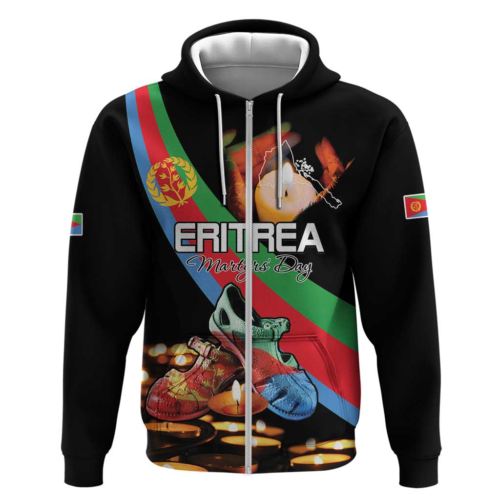 Personalized Eritrea Martyrs Day Zip Hoodie Candlelight Vigil Remembering Our Heroes