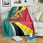 Personalized Mozambique Independence Day Blanket Coat Of Arms - Flag Style