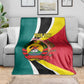 Personalized Mozambique Independence Day Blanket Coat Of Arms - Flag Style