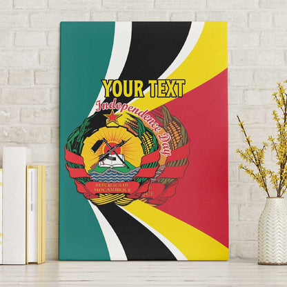 Personalized Mozambique Independence Day Canvas Wall Art Coat Of Arms - Flag Style