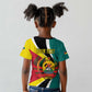 Personalized Mozambique Independence Day Kid T shirt Coat Of Arms - Flag Style