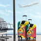 Personalized Mozambique Independence Day Luggage Cover Coat Of Arms - Flag Style