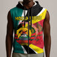 Personalized Mozambique Independence Day Sleeveless Zip Hoodie Coat Of Arms - Flag Style - African Pride