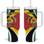 Personalized Mozambique Independence Day Tumbler With Handle Coat Of Arms - Flag Style
