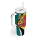 Personalized Mozambique Independence Day Tumbler With Handle Coat Of Arms - Flag Style