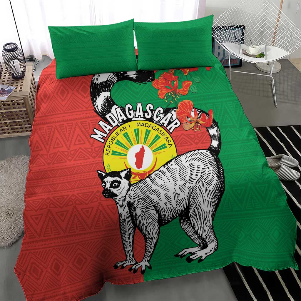 Happy Madagasikara Independence Day Bedding Set Ring-Tailed Lemur With Seal