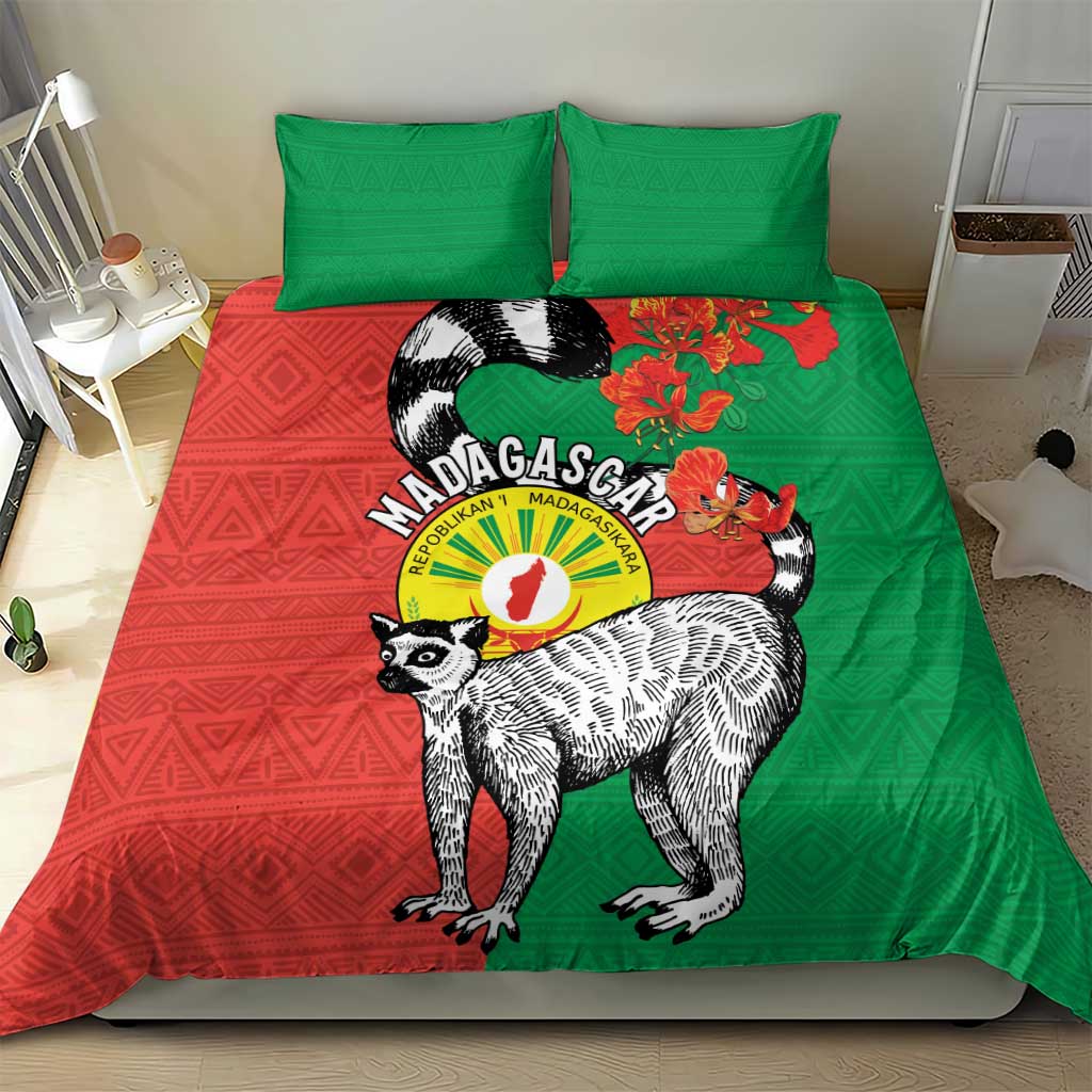 Happy Madagasikara Independence Day Bedding Set Ring-Tailed Lemur With Seal