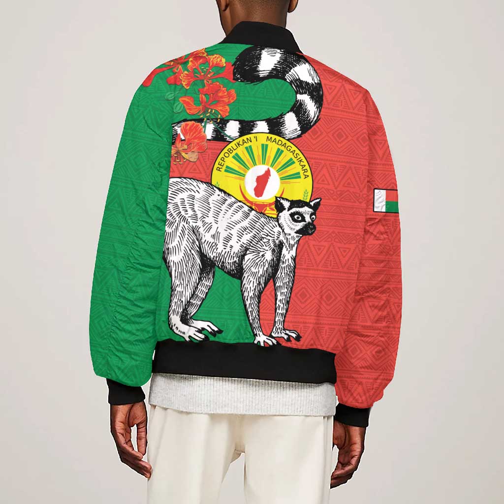 Happy Madagasikara Independence Day Bomber Jacket Ring-Tailed Lemur With Seal