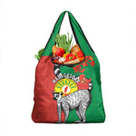 Happy Madagasikara Independence Day Grocery Bag Ring-Tailed Lemur With Seal