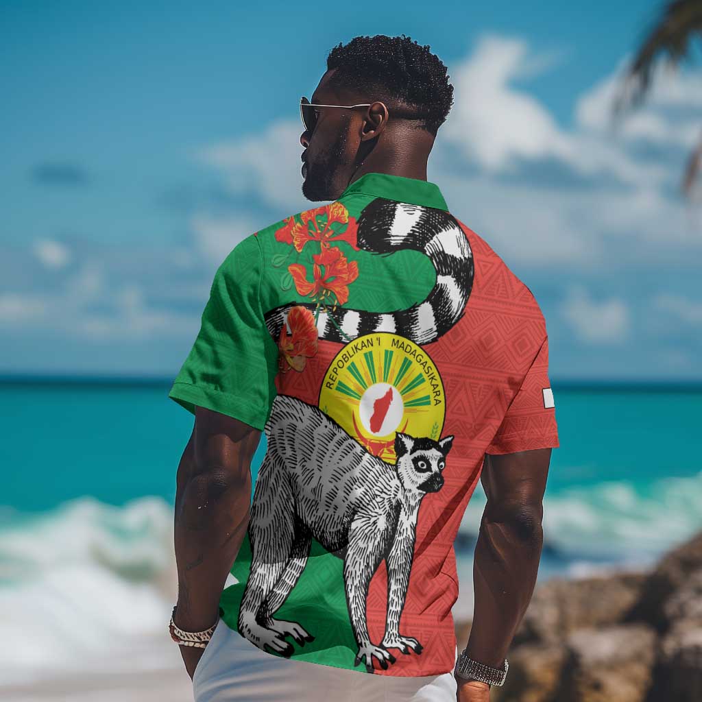 Happy Madagasikara Independence Day Hawaiian Shirt Ring-Tailed Lemur With Seal