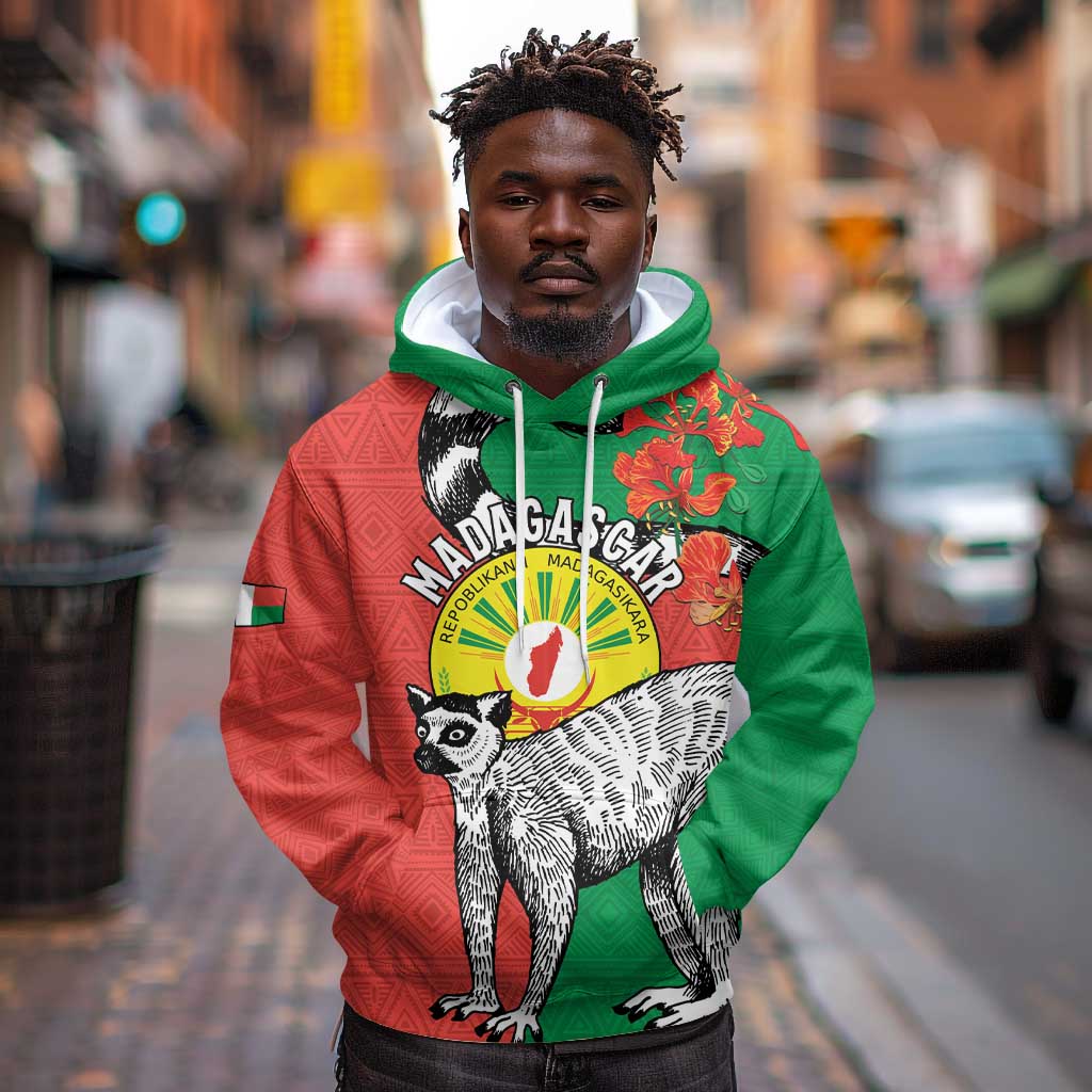Happy Madagasikara Independence Day Hoodie Ring-Tailed Lemur With Seal