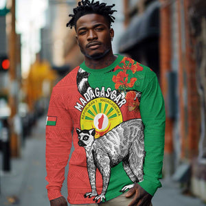 Happy Madagasikara Independence Day Long Sleeve Shirt Ring-Tailed Lemur With Seal