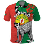 Happy Madagasikara Independence Day Polo Shirt Ring-Tailed Lemur With Seal