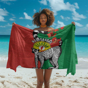Happy Madagasikara Independence Day Sarong Ring-Tailed Lemur With Seal