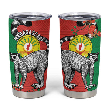 Happy Madagasikara Independence Day Tumbler Cup Ring-Tailed Lemur With Seal