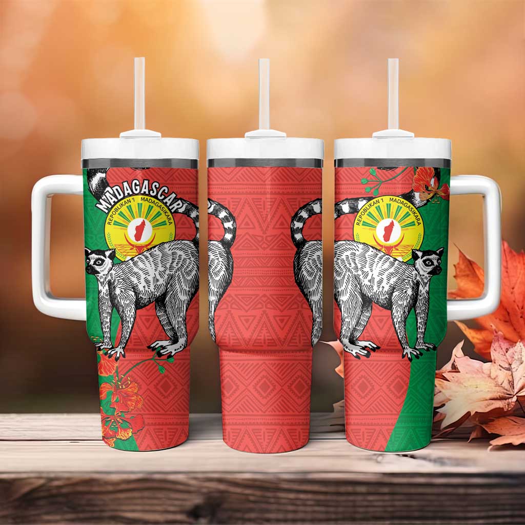 Happy Madagasikara Independence Day Tumbler With Handle Ring-Tailed Lemur With Seal