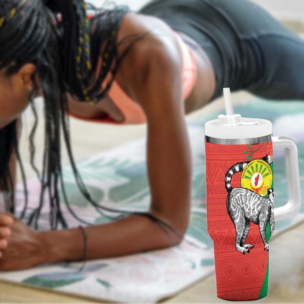 Happy Madagasikara Independence Day Tumbler With Handle Ring-Tailed Lemur With Seal