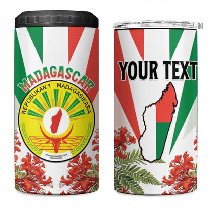 Personalized Madagasikara 4 in 1 Can Cooler Tumbler Seal With Poinciana