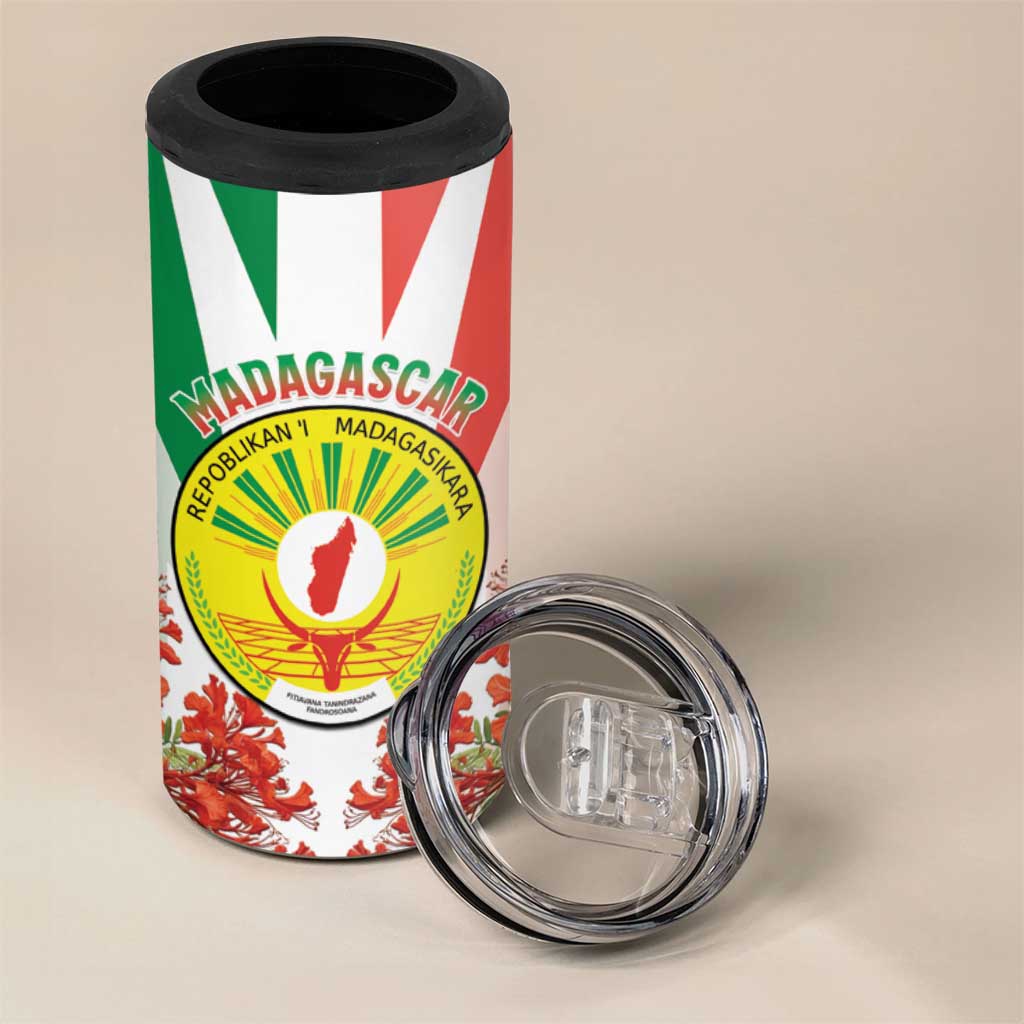 Personalized Madagasikara 4 in 1 Can Cooler Tumbler Seal With Poinciana