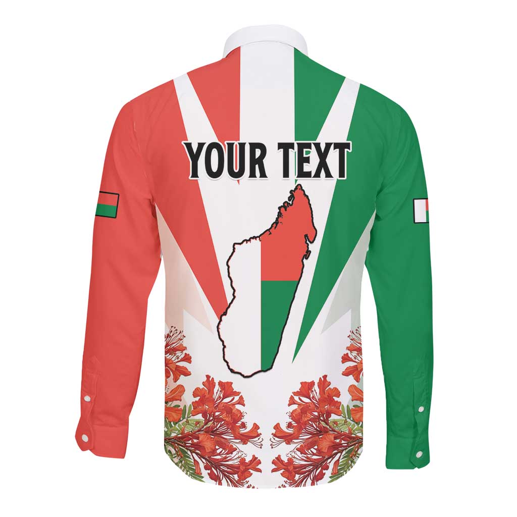 Personalized Madagasikara Long Sleeve Button Shirt Seal With Poinciana