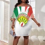Personalized Madagasikara Off Shoulder Short Dress Seal With Poinciana
