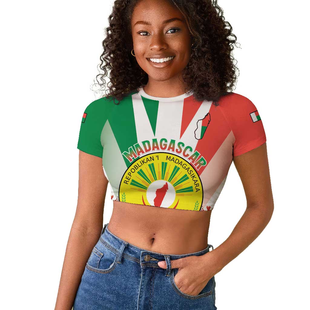 Personalized Madagasikara Raglan Cropped T shirt Seal With Poinciana