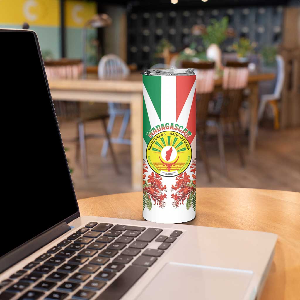 Personalized Madagasikara Skinny Tumbler Seal With Poinciana