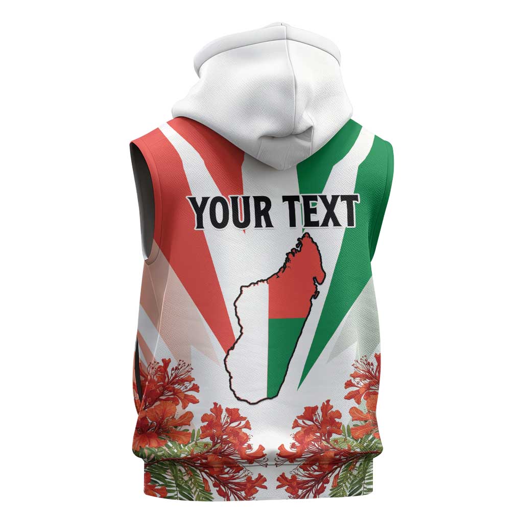 Personalized Madagasikara Sleeveless Hoodie Seal With Poinciana - African Pride