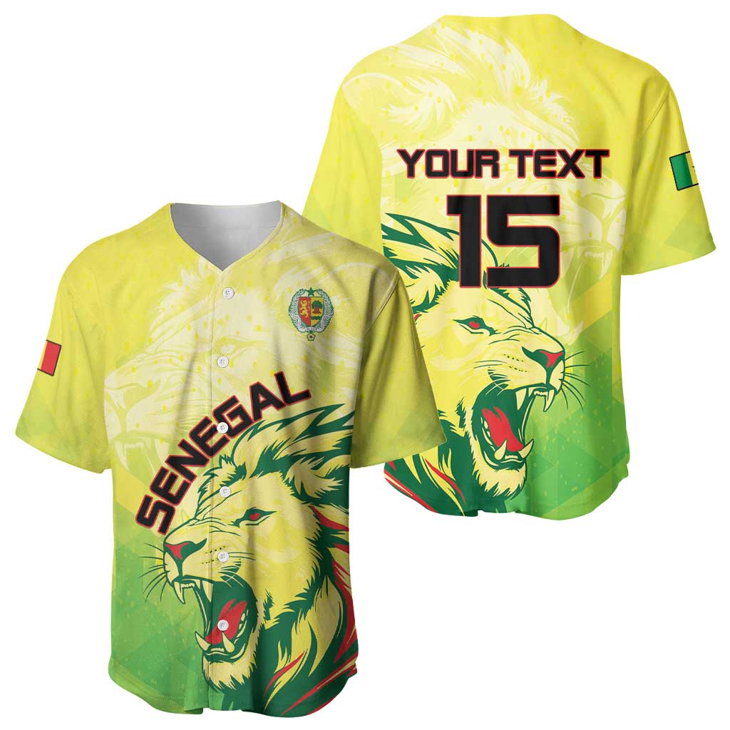 Custom Senegal Lions of Teranga Baseball Jersey Rise to Glory