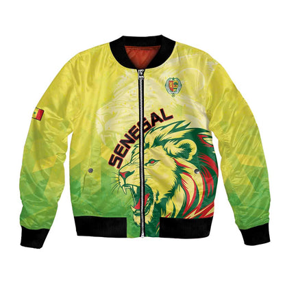 Custom Senegal Lions of Teranga Bomber Jacket Rise to Glory