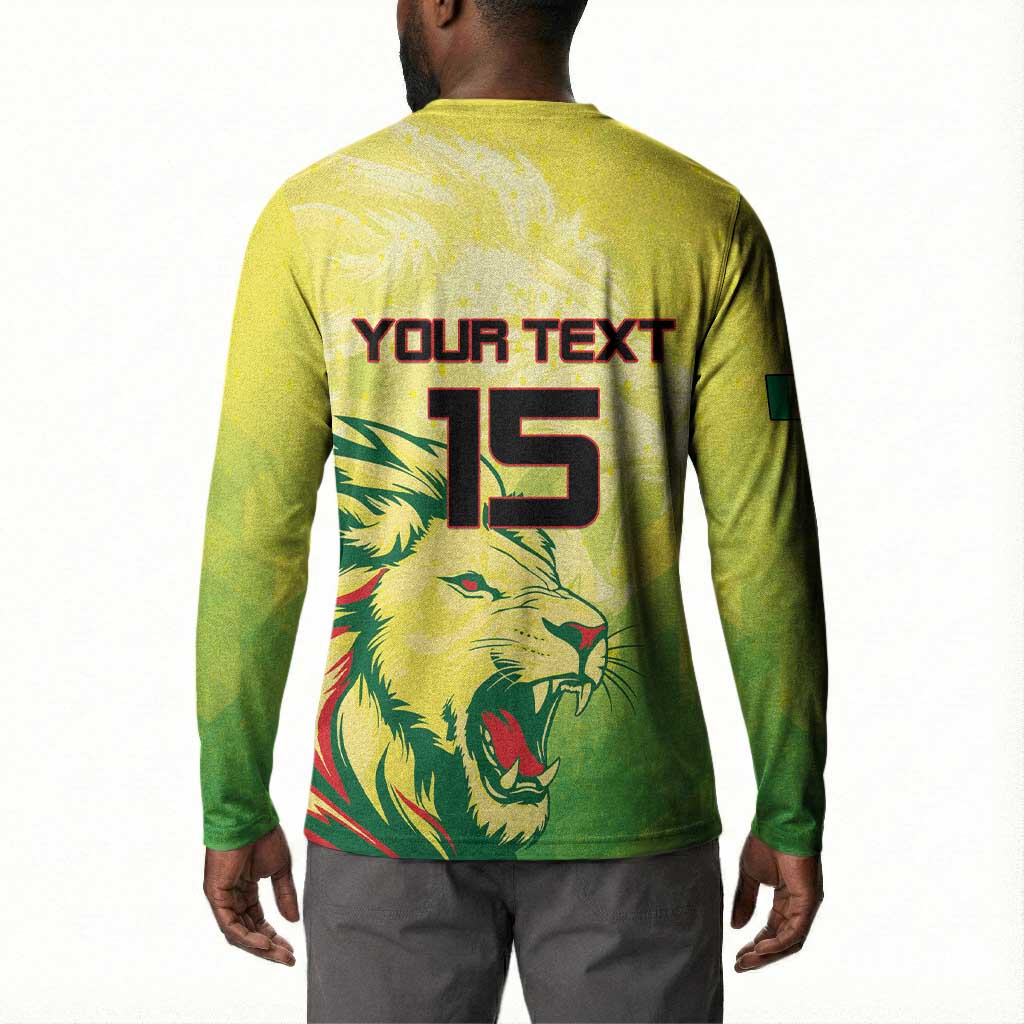 Custom Senegal Lions of Teranga Button Sweatshirt Rise to Glory