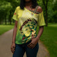 Custom Senegal Lions of Teranga Cross Shoulder Shirt Rise to Glory