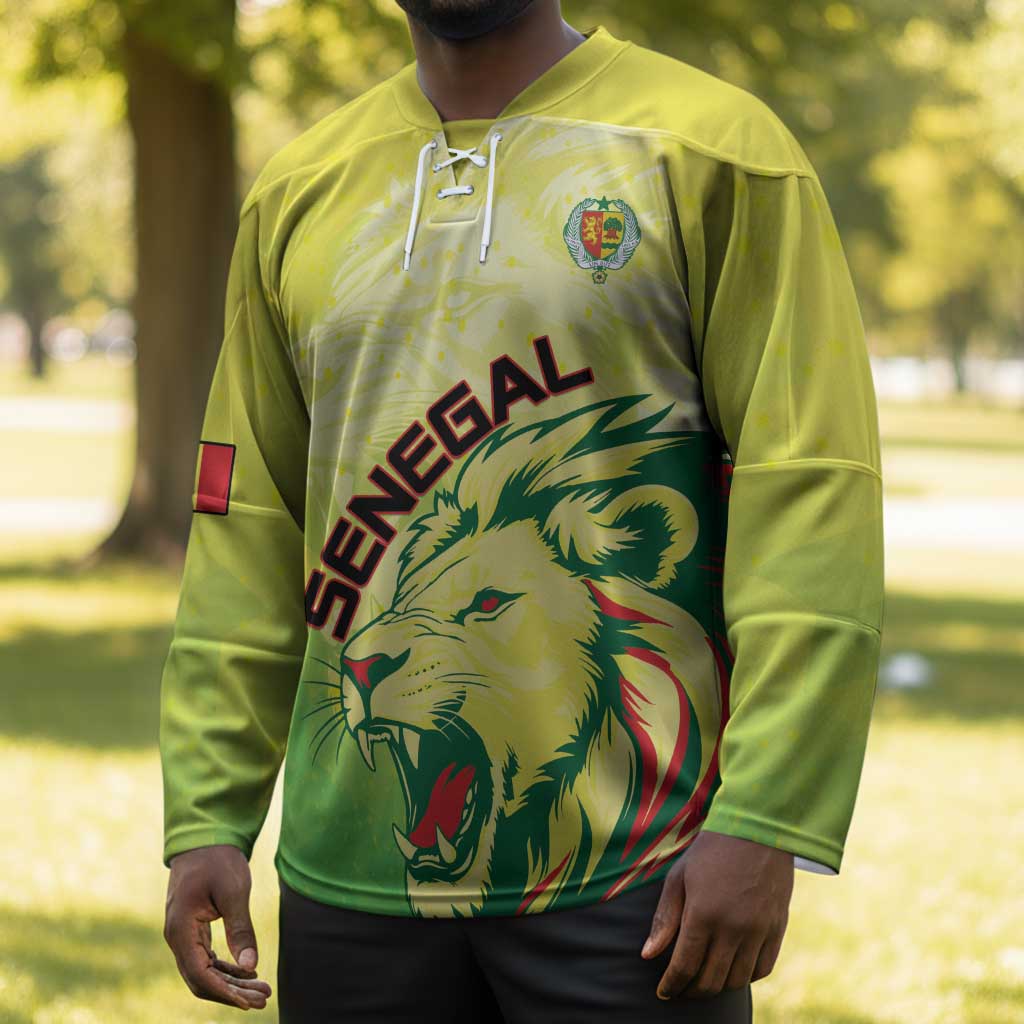 Custom Senegal Lions of Teranga Hockey Jersey Rise to Glory