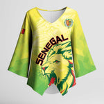 Custom Senegal Lions of Teranga Kimono Sleeve Blouse Rise to Glory