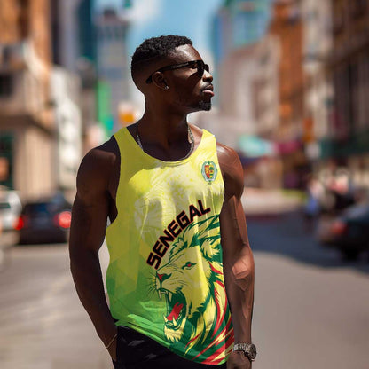 Custom Senegal Lions of Teranga Men Tank Top Rise to Glory