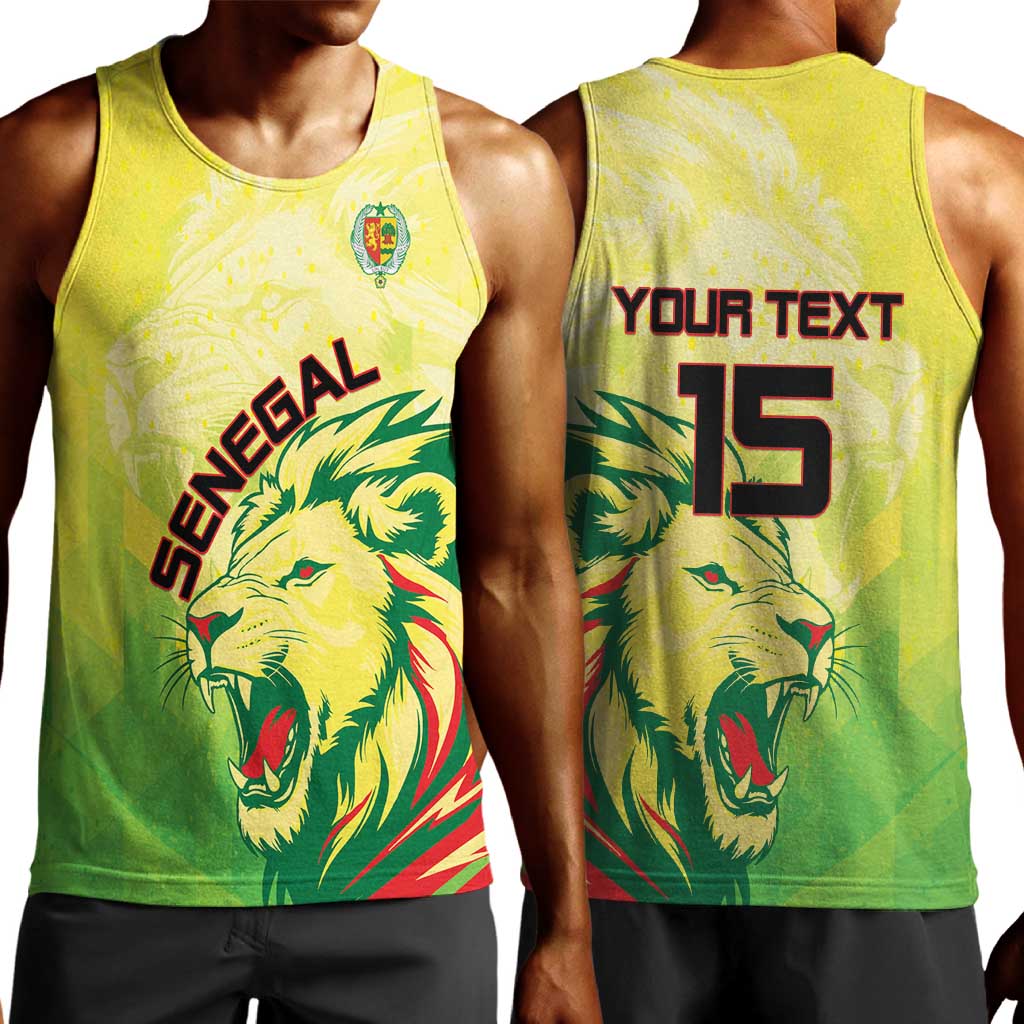 Custom Senegal Lions of Teranga Men Tank Top Rise to Glory