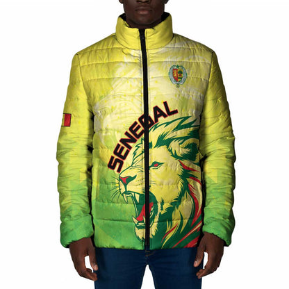 Custom Senegal Lions of Teranga Padded Jacket Rise to Glory